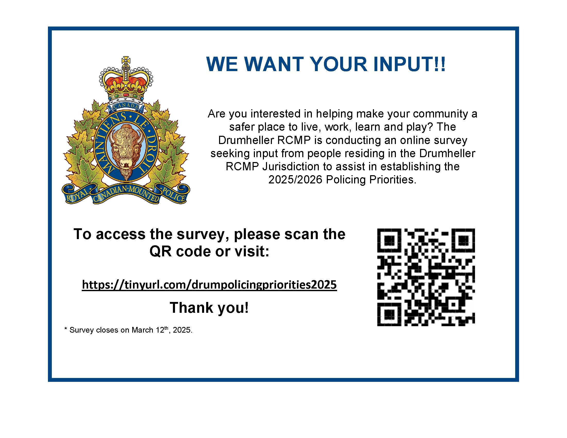 RCMP Survey Postcard 2025 2026