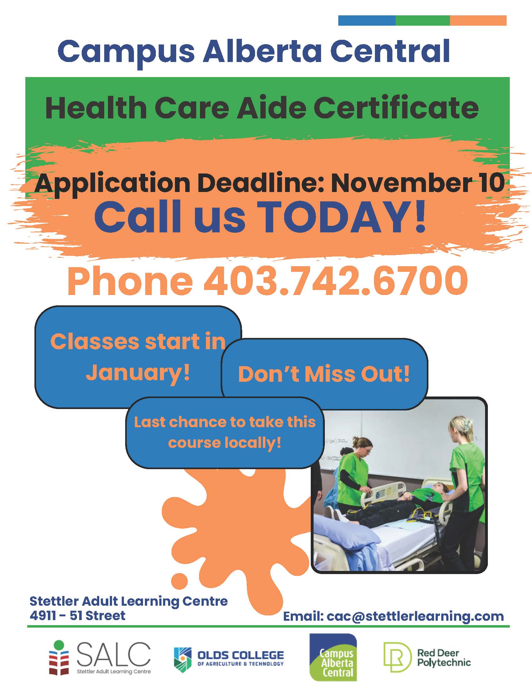 HCA App Deadline Nov 10